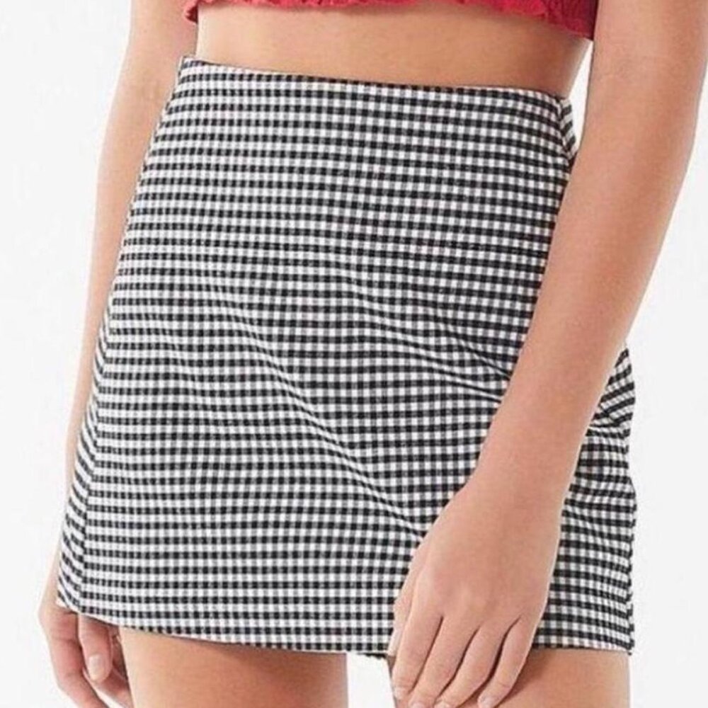 Urban Outfitters Black and White Gingham Skirt